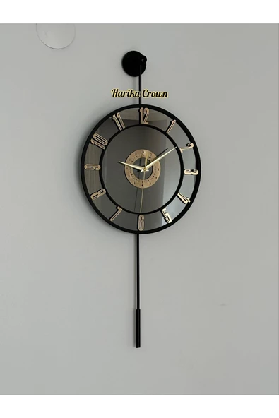 Modern Tasarımlı Metal   Duvar Saati - Evinize Estetik Dokunuş (70*40 cm)