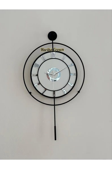 Modern Tasarımlı Metal   Duvar Saati - Evinize Estetik Dokunuş (70*40 Cm)