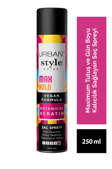 Urban Care Style Guide Max Hold Sabitleyici Maksimum Tutuşlu Saç Spreyi-vegan-250 ml