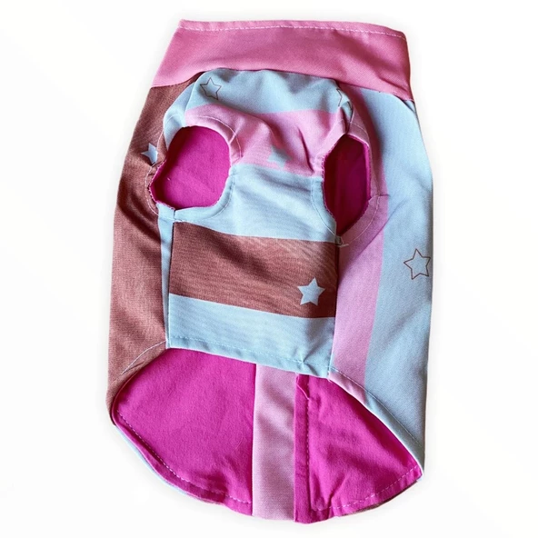 Pink Stars Su itici Yağmurluk Köpek Yağmurluğu - 5