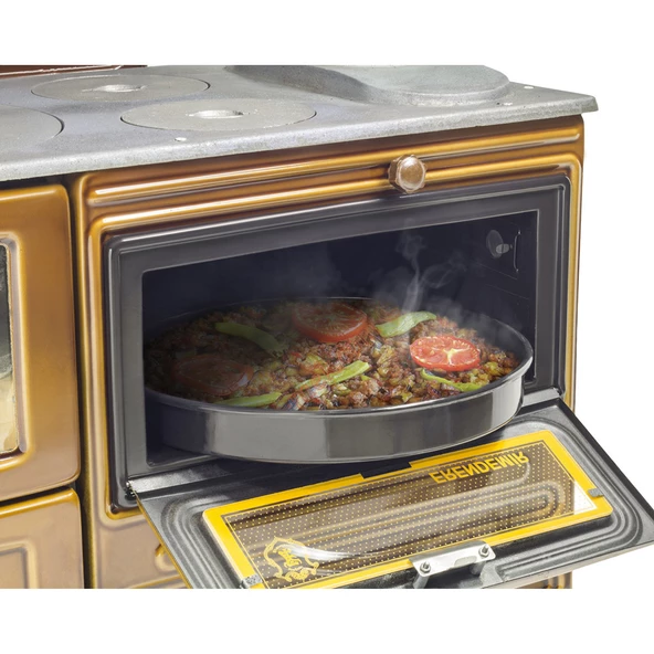 Erendemir Majolik Şömine Kuzine Döküm Pik Ayaklı Soba EK104F-T-P - 4