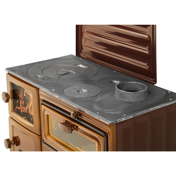 Erendemir Majolik Şömine Kuzine Döküm Pik Ayaklı Soba EK104F-T-P - 3