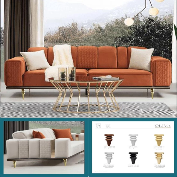 Mobilya Yükseltici Kanepe Koltuk Tv Ünitesi Baza Ayağı Zigon Orta Sehpası Ayak Ayakları 20 cm Altın - Resim 7