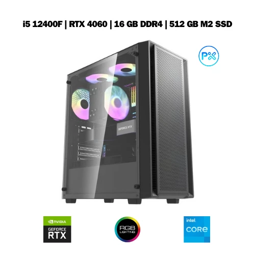 OPEXTAR E0402 I i5 12400F I 16 GB DDR4 I 512 GB SSD I RTX 4060 Oyuncu Bilgisayarı