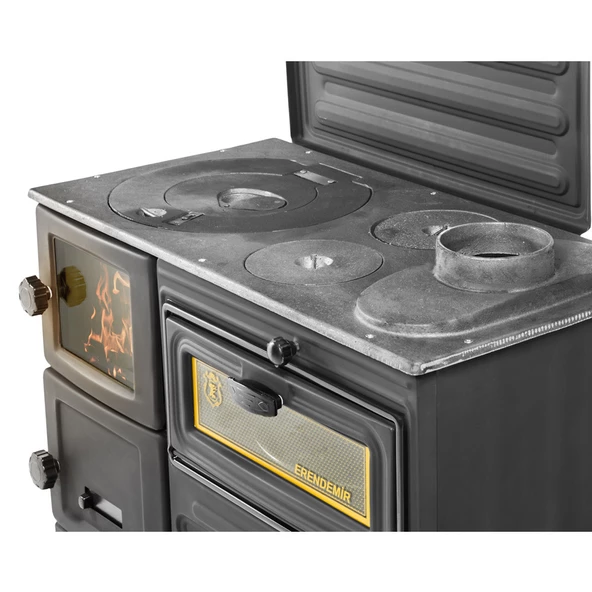 Erendemir Siyah Şömine Kuzine Döküm Pik Ayaklı EM804B-D-P - 3