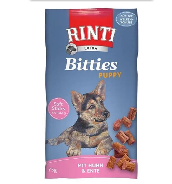 Rinti Bitties Puppy Ördek - Tavuklu Yavru Ödül Maması 75 gr