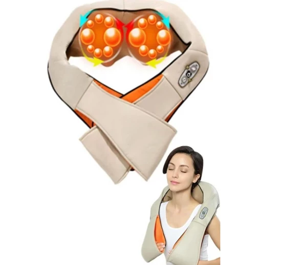 Ovmalı ve Isıtmalı Masaj Aleti Boyun Sırt ve Tüm Vücut Masaj Aleti Ev Araç ,Ofiste Kulanılabilir - 6