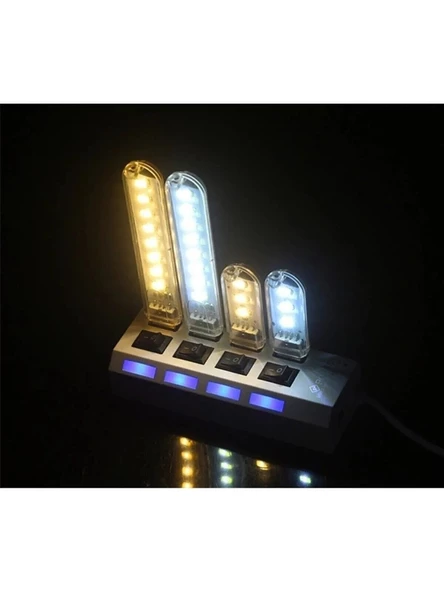 Taşınabilir Mini USB LED Lamba 3 LED Sarı Renk Smd 5730 Kamp Stick Ledi A61