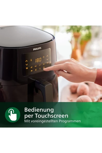 Philips Airfryer L, Yağsız Sıcak Hava Fritözü, 4,1 L, 1400 W, 7 Programlı Dijital Ekran - Resim 4
