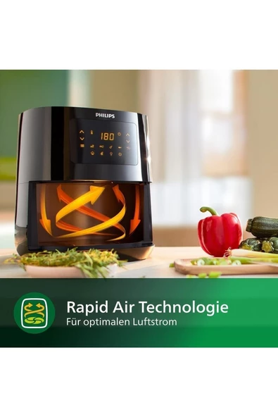 Philips Airfryer L, Yağsız Sıcak Hava Fritözü, 4,1 L, 1400 W, 7 Programlı Dijital Ekran - Resim 5