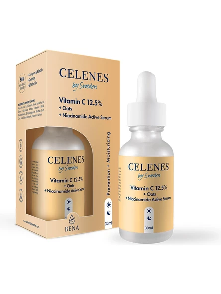 Celenes By Sweden  12,5% C Vitamini + OATS + Niacinamide Yüz Serumu 30 ML