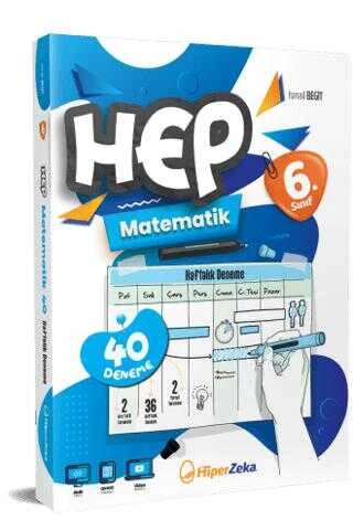 Hiper Zeka Yayınları 2025 6. Sınıf Haftalık HEP Matematik 40 Deneme