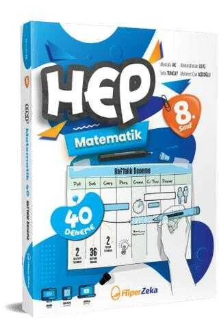 Hiper Zeka Yayınları 2025 8. Sınıf Haftalık HEP Matematik 40 Deneme