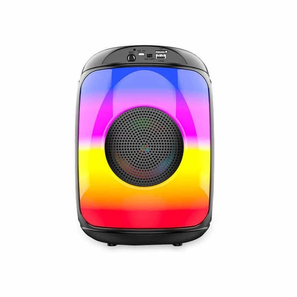 Polygold ZQS1438 Süper Bass Rgb Işıklı Fm Radyolu Mikrofonlu Bluetooh Hoparlör