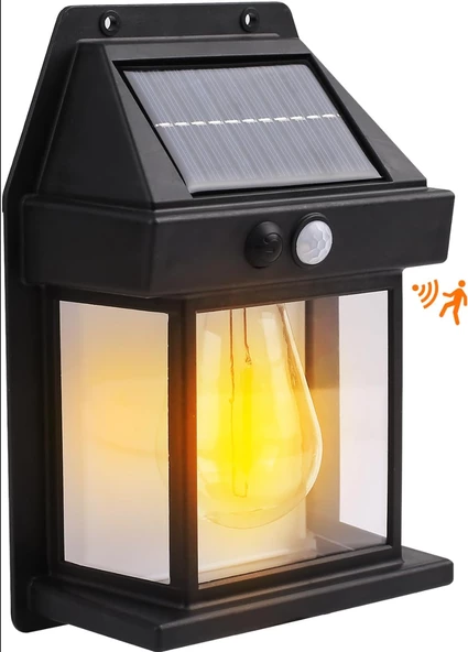 Suya Dayanıklı Hareket Sensörlü Güneş Enerjili Solar LED Dış Mekan Bahçe Lambası - 4