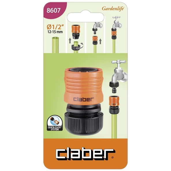 HORTUM MUSLUK BAĞLANTI ADAPTÖRÜ 1/2" CLABER 8607