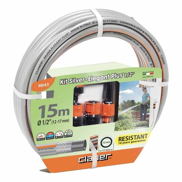 SULAMA HORTUM SETİ SİLVER ELEGANT 15MT CLABER 8845 - 1