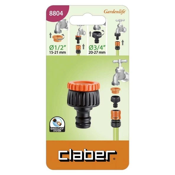 MUSLUK ADAPTÖRÜ 1/2''-3/4'' CLABER 8804