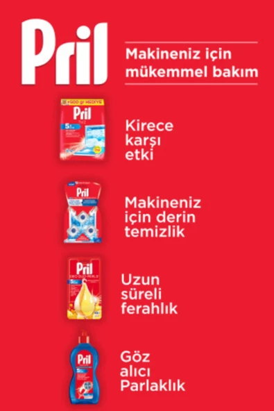 Pril Bulaşık Makinesi Deterjanı Makine Temizleyici Kapsül 3 Yıkama - Resim 3