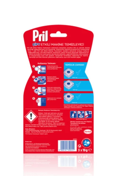 Pril Bulaşık Makinesi Deterjanı Makine Temizleyici Kapsül 3 Yıkama - Resim 4