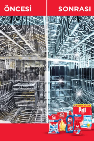 Pril Bulaşık Makinesi Deterjanı Makine Temizleyici Kapsül 3 Yıkama - Resim 2