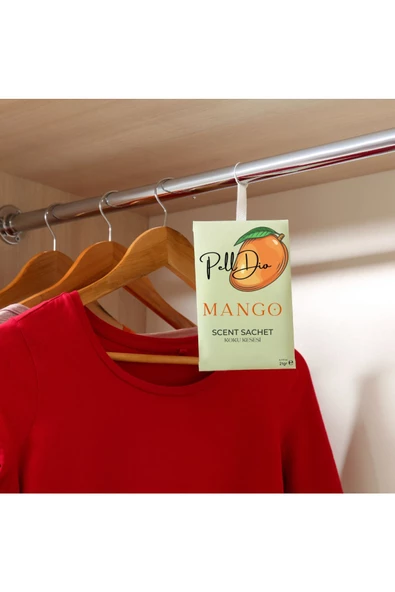 PellDio Home Mango 5'li Parfümlü Dolap Kokusu Ayakkabılık Ve Çekmece Askılı Koku Kesesi Parfümlü Kese