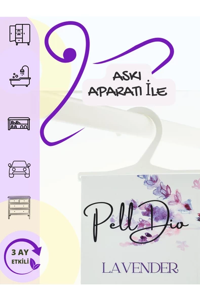 PellDio Home 5'li Lavanta Parfümlü Dolap Kokusu Ayakkabılık Ve Çekmece Askılı Koku Kesesi Parfümlü Kese - 3