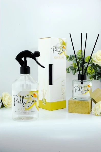 PellDio Home Vanilya Dekoratif Çubuklu Ev Ofis Oda Parfümü Kokusu Koku 120ml - 4