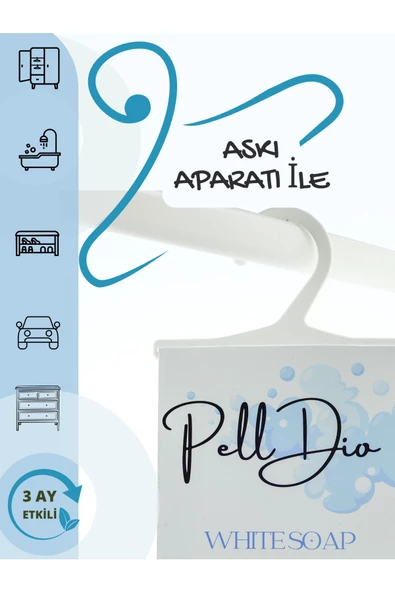 PellDio Home Beyaz Sabun 3'li Parfümlü Dolap Kokusu Ayakkabılık Ve Çekmece Askılı Koku Kesesi Parfümlü Kese - 2