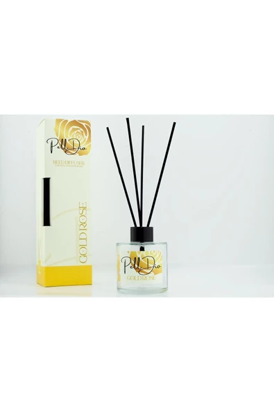 PellDio Home Gül Dekoratif Çubuklu Ev Ofis Oda Parfümü Kokusu Koku 120ml - 3