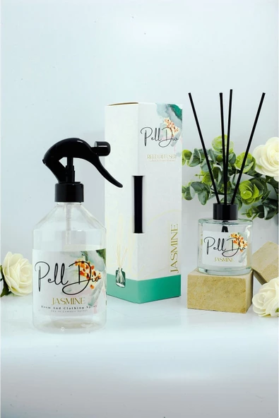 PellDio Home Yasemin Dekoratif Çubuklu Ev Ofis Oda Parfümü Kokusu Koku 120ml - 4