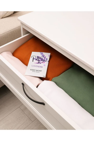 PellDio Home 5'li Lavanta Parfümlü Dolap Kokusu Ayakkabılık Ve Çekmece Askılı Koku Kesesi Parfümlü Kese - 2
