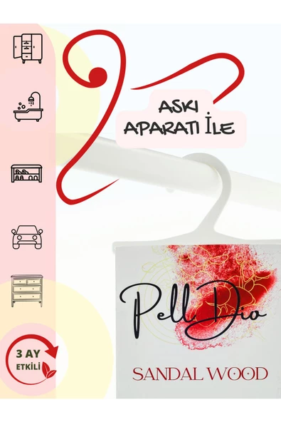 PellDio Home Sandal Ağacı Parfümlü Dolap Kokusu Ayakkabılık Ve Çekmece Askılı Koku Kesesi Parfümlü Kese - 2