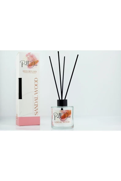 PellDio Home Sandal Ağacı Dekoratif Çubuklu Ev Ofis Oda Parfümü Kokusu Koku 120ml - 3