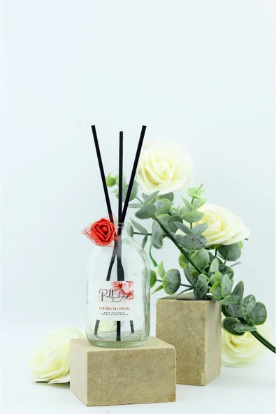 PellDio Home Cherry Blossom Eko Dekoratif Çubuklu Ev Ofis Oda Parfümü Kokusu Koku 100ml - 3