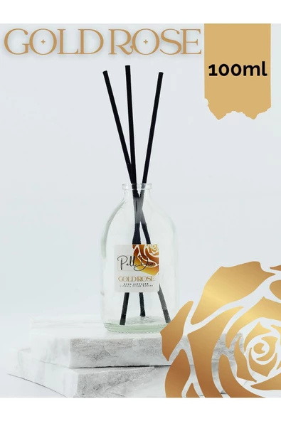 PellDio Home Gül Eko Dekoratif Çubuklu Ev Ofis Oda Parfümü Kokusu Koku 100ml - 2