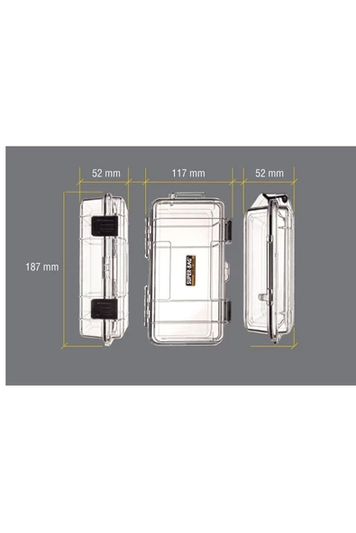 Tekreyonda Süper Bag Saferi Case Sf-1690 Suya Toza Dayanıklı Değerli Eşya Saklama Ve Taşıma Kutusu Orta Süngersiz - Resim 2