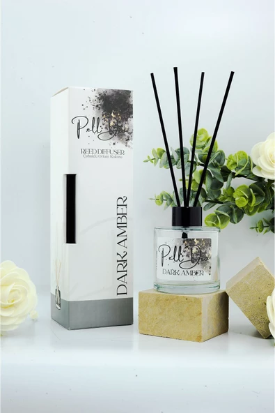 PellDio Home Amber Dekoratif Çubuklu Ev Ofis Oda Parfümü Kokusu Koku 120ml - 1