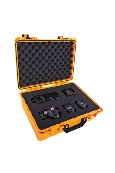 Süper Bag Fotoğraf Makinası Çantası Fotoğraf Aksesuar Süngerli Takım Çantası Asrın Sf450s  SARI