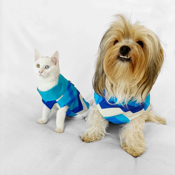 Blue Waves Su itici Yağmurluk Kedi Yağmurluğu - 5