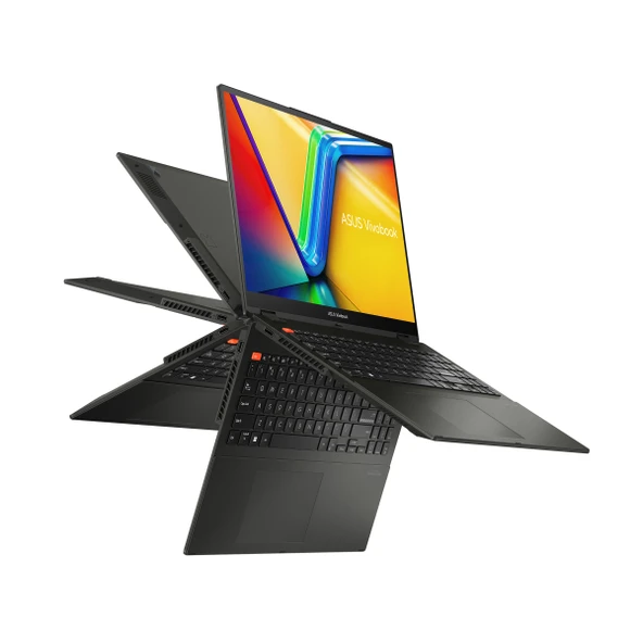 ASUS Vivobook S 16 Flip TN3604YA-DS51T - Ryzen 5 7530U - 16 inç WUXGA Touch - 8GB Ram - 512GB SSD - Q US İngilizce Klavye - Win11H - 1Yıl Garanti