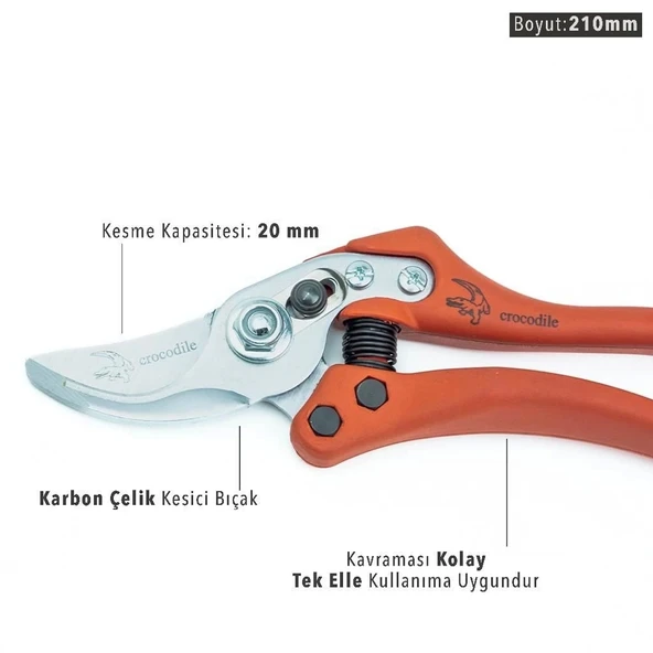 BAĞ MAKASI CROCODİLE 3169-1 (210MM) - 5