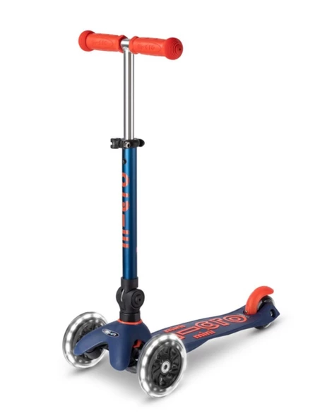 Mini Micro DELUXE FOLDABLE LED NAVY BLUE Çocuk Scooter MCR.MMD196