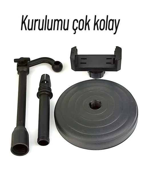 Yükseklik Ayarlı Telefon Tutucu Standı Teleskobik Ev Ofis Masaüstü Braket - 8