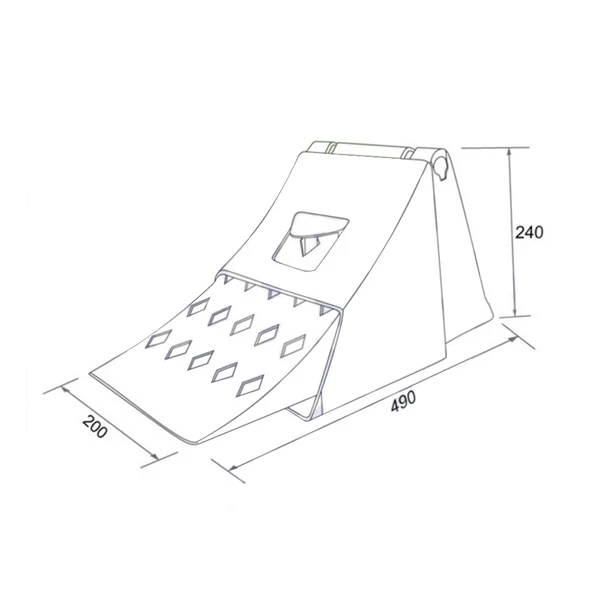 Plastik Lastik Takozu 50X20 - Resim 2