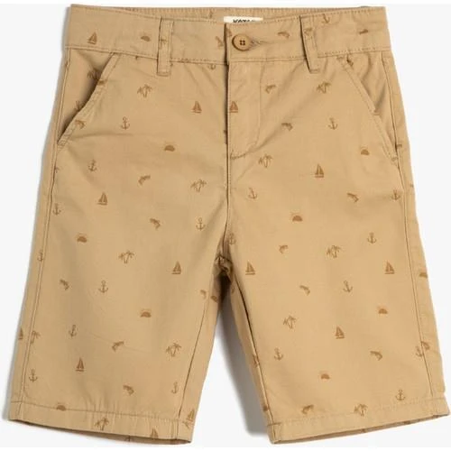 BASKILI NORMAL BEL DESENLI SORT 2SKB40047TW - 5