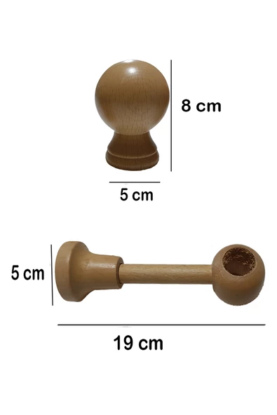 KLASİK AHŞAP RUSTİK PERDE ASKISI Tek Raylı 28 MM BORU Beyaz - 3