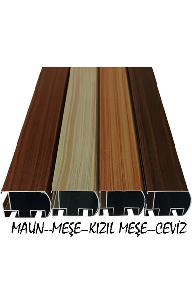 Patina  CevizDekoratif Perde Ray Kornişi Alüminyum 2 KANALLI - 2