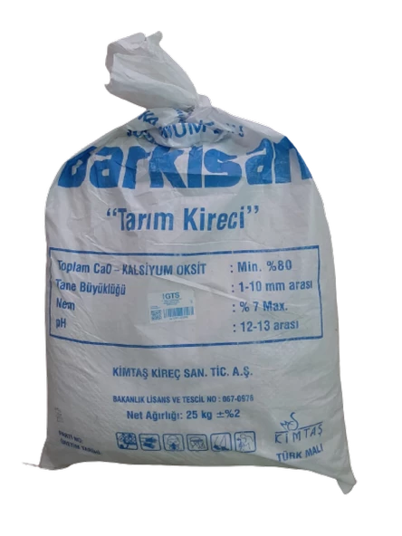 25 Kg Barkisan Sönmemiş Tarım Kireci