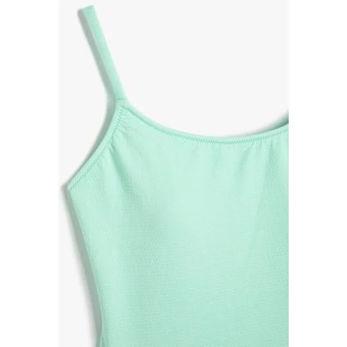 BASIC DOKULU HIGH LEG SWIMSUIT - 3